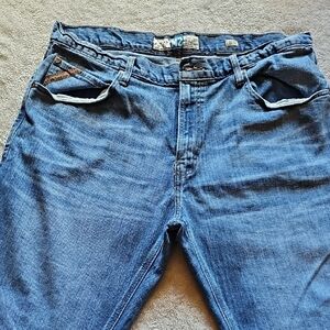 Ariat Blue Bootcut Jeans with Distressed Style